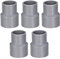 sourcing map Réducteur de Tuyau PVC DWV Hub 40 Gris 32mm x 40mm Douille 5Pcs