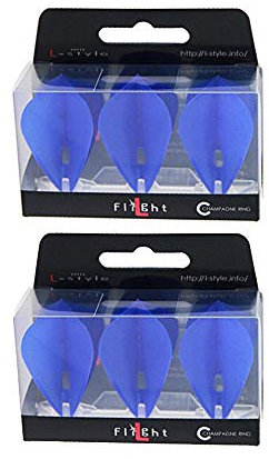 LSTYLE Dart Flights: L4 PRO Kite – 2er-Pack – für Soft Tip und Steel Tip Darts – Blau