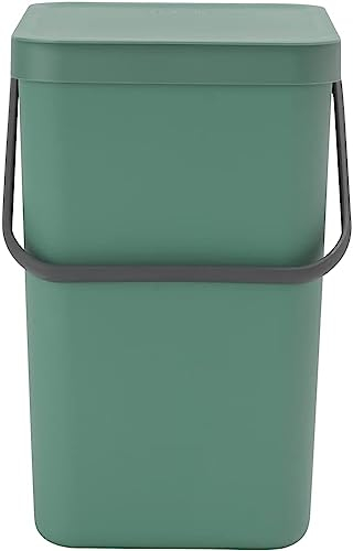 Brabantia Sort & Go Mülleimer, Kunststoff, Tannengrün, 25L