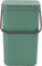 Brabantia Sort & Go Mülleimer, Kunststoff, Tannengrün, 25L