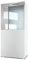 Vladon Stand-/Hänge Vitrine Movie, Weiß matt/Sandgrau Hochglanz - Moderne Glasvitrine - (BxHxT): 50,5 x 111 x 32,5 cm