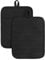 KitchenAid Kitchen Aid Ribbed Soft Silicone Pot Holder Set, 7x9, Onyx Black