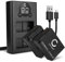 CELLONIC, Batterie pour Caméra, Compatible avec Panasonic Lumix DMC-FZ200, DMC-G80, DMC-G81 (7.4V, 1000mAh) 2 Pièces + Double Chargeur