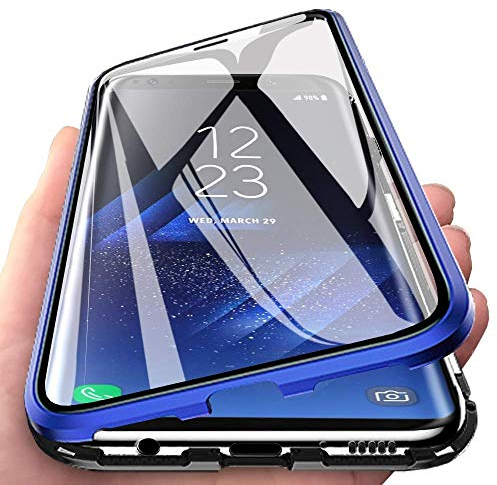 Wishcover Hülle für Oppo Find X3 Pro Magnetische Hartglas Hülle Transparent Case Cover mit Vorderseite und Rückseite,Schutzhülle Einteiliges Ultra Dünn 360 Grad Komplett Schutz Hülle