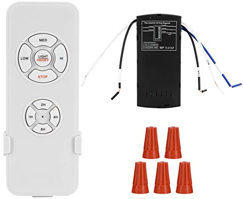 Kit Telecomando per Ventilatore da Soffitto con Telecomando Wireless e Interruttore di Temporizzazione del Ricevitore per Lampada Ventilatore da Soffitto