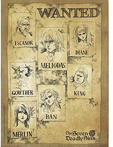 ABYstyle - The Seven Deadly Sins Poster, Wanted, 52 x 38 cm