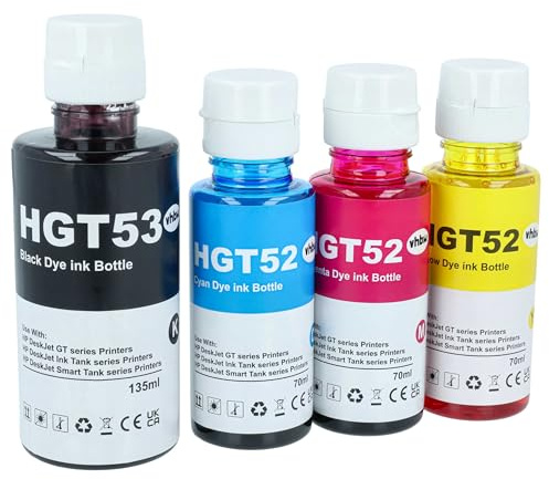 vhbw 4X Nachfülltinte kompatibel mit HP Smart Tank 419 | 415, 5105, 455, 450, 319, 315, 457 Drucker - Refillset Cyan, Magenta, Yellow, Schwarz