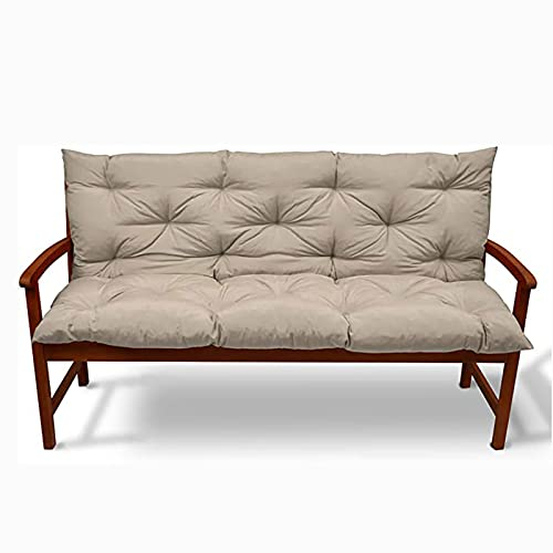 SRHWBF Bankauflage Stuhlkissen Gartenbankauflage und Rückenkissen Polsterauflage Sitzpolster Gartenpolster Pflegeleicht Palettenkissen (Beige 47x39x4in)