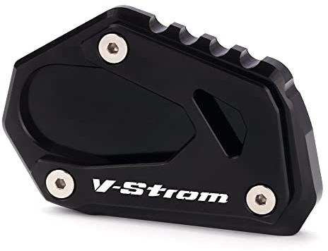 Modeer Für V-Strom 1000 1000XT DL1000 2014-2021 V-Strom 1050 1050XT DL1050 2019-2025 Seitenständer Fuß Seitenständer Vergrößern Verlängerungsplatte Pad vstrom 1000 1050 xt Zubehör (Schwarz)