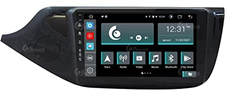 Radio de Coche para Kia Ceed Desde el 2012 Negro Brillante con cámara estándar Android GPS Bluetooth WiFi USB Dab+ Touchscreen 9 8core Carplay AndroidAuto