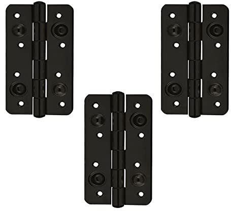 Pack de 3 unidades Bisagra seguridad antipalanca 150x80 sin remate negra