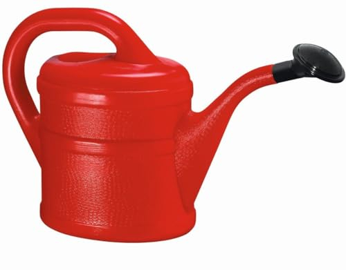 Regadera roja de plástico para plantas grandes y pequeñas, para jardín y plantas de interior, regadera, 2 l, 2 litros, 2 litros de agua, 2 litros + 1 imán de imagen