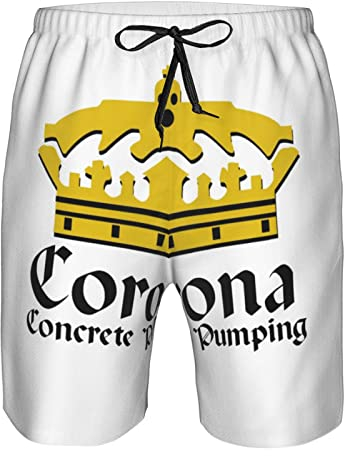 DJNGN Kompatibel mit Corona Herren-Badehosen, extra schnell trocknende Badeshorts, Netzfutter, Strandbadebekleidung mit Taschen, Badeanzügen für den Urlaub