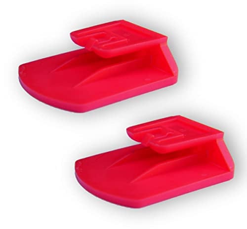 Generico Due Pezzi Clip Supporto Compatibile con Telepass Slim e Compatibile con MooneyGo. Disponibile in 6 Colori (Rosso)