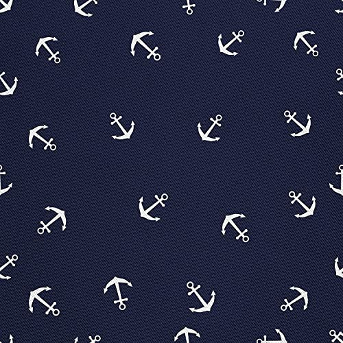 HEKO PANELS Oxford Wasserdichte Meterware Canvas-Stoff Polyester Zum Nähen Nähstoffe Dekostoffe Wasserabweisend Blickdicht Anker 1 Meter 155 x 100 cm