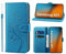 KRAFTCARE Handyhülle für Samsung A51 4G Hülle, für A51 Hülle mit Kartenfach Geld Slot Ständer Magnetic Closure, Flip Case Leder Schutzhülle Tasche Handyhülle für A51 4G Hülle, Blau