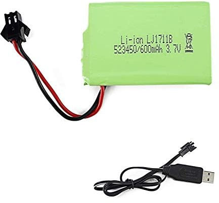 Batterie De Rechange Rechargeable Au Lithium-ION 3.7 V 600 MAh avec Chargeur USB. Connecteur SM 2P