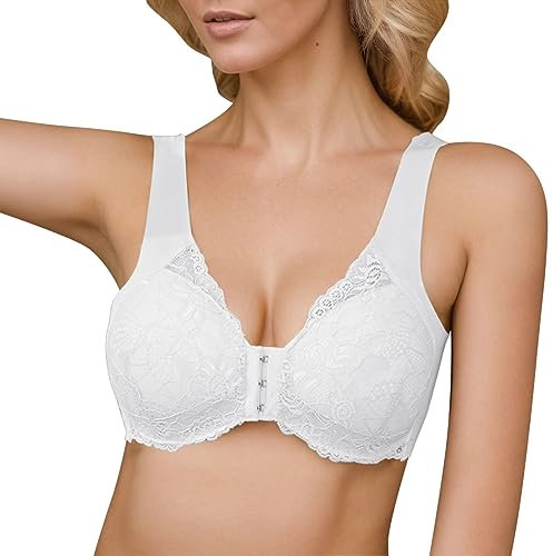 Damen Komfort Bh Nahtlos Sport Bh Weich Seamless Stretch Bustier Mit Zusätzlicher Bh-Verlängerung Gepolstert Spitzen Bra Mittel Halt Bügelloser Schlaf Bh Klassische Top Für Alltag Yoga Damen
