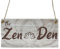 Second Ave The Zen Den Relax Wooden Hanging Rectangle Home Yoga Sign Plaque