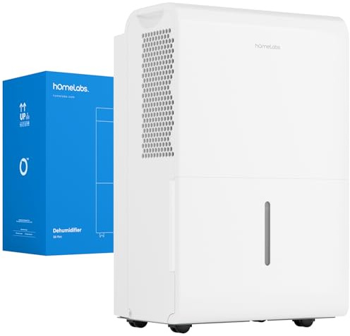 hOmeLabs Dehumidifier 1,800 Sq Ft 8 Pint (MAX 24 Pint at 95°F, 90% RH)