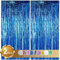 RIBBOOO 2-Pack Blau Lametta Vorhang Glitter Metallic Tinsel Vorhang für Party, Geburtstag, Foto Hintergrund, Folie Streamer, Geburtstagsdeko，Dekoration für Disco, Party, Weihnachtsfeier (1x2 Meter)