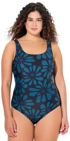 Ulla Popken Damen große Größen Übergrößen Plus Size Badeanzug Alice, Softline, DG, Flowerpower