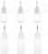 6 Pcs Nadelflaschen-Set, Dosierflasche, Nadelflasche,Quetschflasche Klein,Spritzflasche,Plastikflasche, Kleber zum Auftragen präziser Leimmengen, DIY-Feder 5ml/10ml