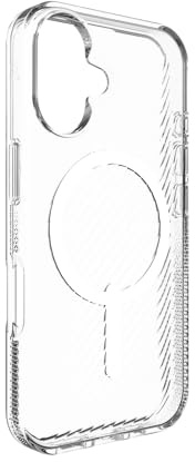 ZAGG Luxe Snap Graphene-Reinforced Case for iPhone 16 [6.1-Inch], MagSafe Compatible, Slim and Comfortable Design, Shockproof Phone Back Cover (Transparent)