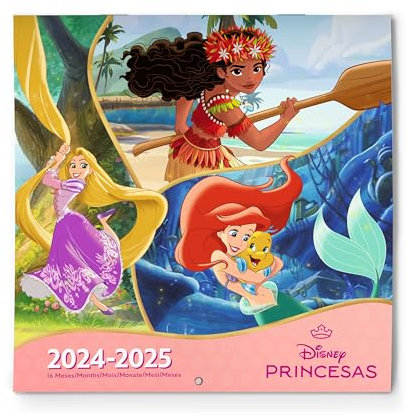 Disney Kalender 2025 | Disney Prinzessinnen Kalender 2025 | Disney Princess Kalender 2025 | Kalender 2025 Mädchen | Kalender 2025 Disney | Wandkalender 2025 Disney - Editorial GEU