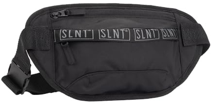 SLNT Essentials Sling Bag mit signalblockierender Faraday-Telefonhülle und EMF-reduzierender Tasche – Reißverschluss, Verstellbarer Schultergurt, wasserabweisend (Schwarz und Grau, Medium)