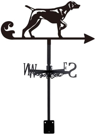SUPERDANT Wetterhahn Hound Dog Windrichtungsanzeiger Wetterfahnen Messinstrument Dachwetterfahne Weather Vane Für Außenbereich Garten Bauernhof Hinterhof Pavillon Scheune Garten Dekor