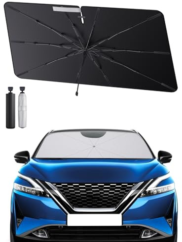 SHAOHAO kompatibel mit Nissan Qashqai J12 2021-2025 Sonnenschirm Auto Auto Sonnenschutz Frontscheibe Faltbar UV-Schutz Sonnenschirm knitterfreier Stoff Nissan Qashqai zubehör
