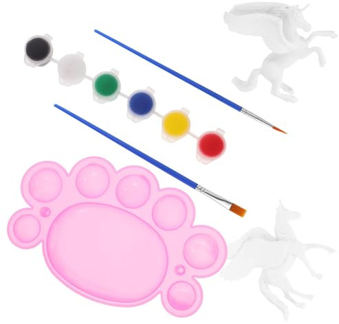 VANZACK 1Set Unicorn DIY Painting Creative Craft Kit for Ages Paint Your Own Unicorn Action Figures for Halloween Christmas Day
