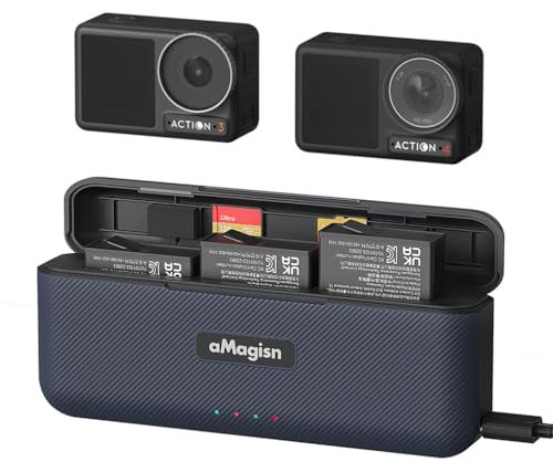 Fast Charger for DJI Osmo Action 5/4 / Action 3 Batteries Charging Station Charging Hub SD Card Storage Case Action Camera Accessories