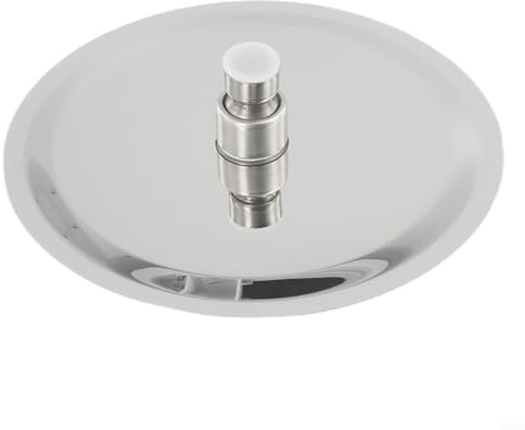 Soffione doccia in cromo lucido rotondo / quadrato da 20,3 cm, con getti facili da pulire (rotondo)