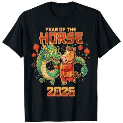 Nouvel an Chinois 2026 année du Cheval T-Shirt