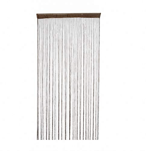 sourcing map Fadenvorhang Fadengardine 100x200cm Fenstergardine für Tür Fliegenschutz, Türvorhang Braun 100x200cm