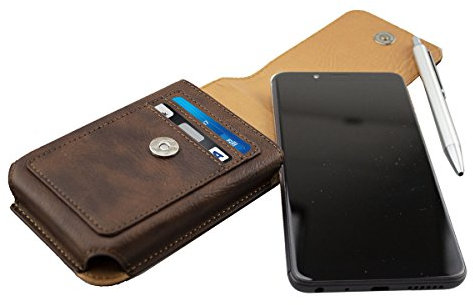 Caseroxx Outdoor Case for Emporia SMART.2, Brown Leather Smartphone Case with Clip