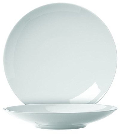 Visiodirect Lot de 6 Assiettes fineo Wok en Porcelaine - 26 cm