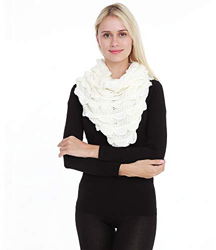 Damen Strickschal Infinity Rundhals-Schal mit Rundhalsausschnitt, warm, Geschenk für Frauen und Mutter - - Einheitsgröße