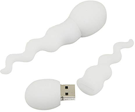 H-Customs Sperma Scherzartikel Spermie mit USB Stick 64 GB USB 2.0