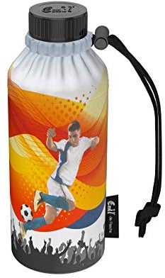 Emil Fussball 0,4l (Weithals) Weiß/Orange/Bunt