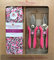 Ladies Mini Pruner Secateurs & Gardening Gloves (2 Pairs) Set - Bypass & Snipper Pruners – Lightweight Gloves - Best Garden Gift for Women (Medium, Pink/Candy Pink Floral)
