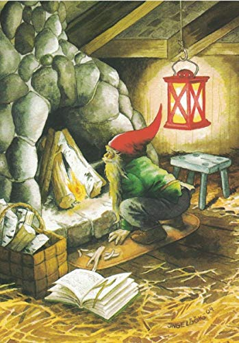 Inge Löök Nr. 226Zwerg macht Feuer im Kamin Größe: 10,5x15 cm