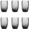 Zafferano Perle Glasbecher - Handgemachtes transparentes Buntglas, cl 32 h 109mm d 71mm - Set 6 Stück - Grau