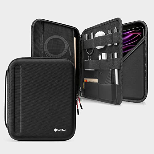 tomtoc Portfolio Tablet Tasche für 13 Zoll iPad Air M3/M2 2025/2024, 13 Zoll iPad Pro M4 2024, 12,9 iPad Pro, 12,4 Galaxy Tab S10+/S9+, Hartschale Hülle für Magic/Smart Keyboard/Apple Pencil/Zubehör