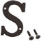 Iron House Address Numbers and Letters, 3 Inch Vintage Cast Iron Home Number Solid Metal Gate Mailbox Number, Matching Screws Included, Letter S