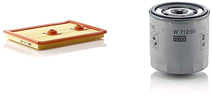 Original MANN-FILTER Luftffilter C 27 009 – Für PKW & Ölfilter W 712/95 – Für PKW