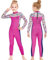 Gogokids Muta per Ragazze - Costume da Bagno per Bambini, Muta da Sub Intero 2.5mm Neoprene Tuta da Snorkeling per Immersioni UV 50+ Protezione Solare, S
