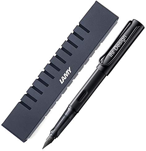Lamy AL-star black Füllhalter 071, Federstärke B, mit Gravur (Lasergravur), V60
